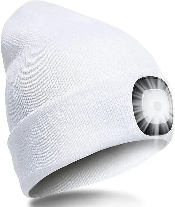 Warm LED Beanie Hat with Light - Robin-White-State of Style
