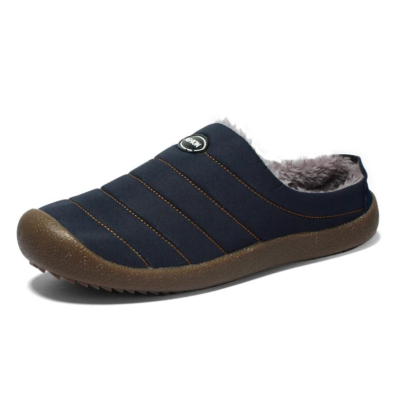 Warm Lined Men's Slippers - Lars-Blue-7-State of Style