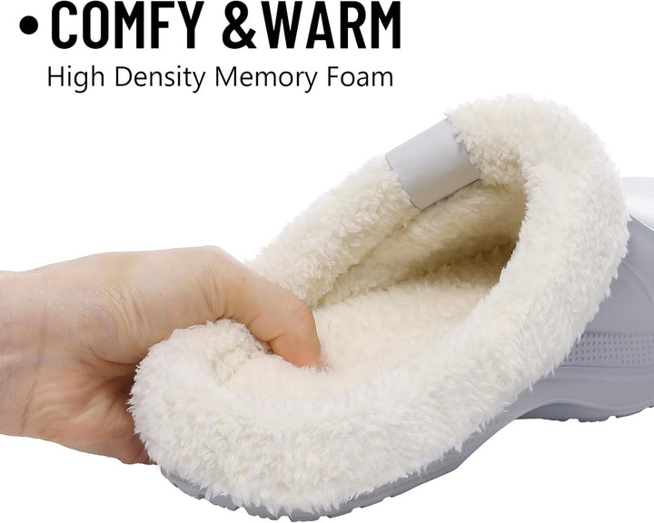 Warm Lined Slippers - CosyStep-Light Grey-3.5-4 Women /2.5-3.5 Men-State of Style