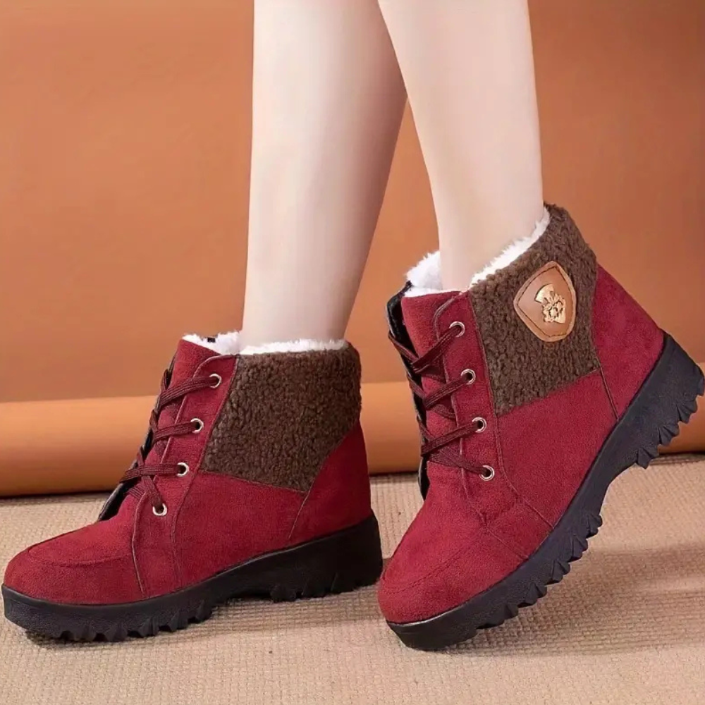 Warm Lined Winter Boots for Women - Sienna-Red-3-State of Style