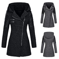 Warm Long Ladies Winter Coat - Aria-Dark Grey-S-State of Style