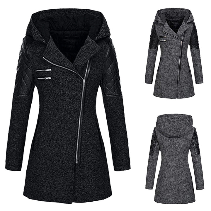 Warm Long Ladies Winter Coat - Aria-Dark Grey-S-State of Style
