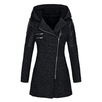Warm Long Ladies Winter Coat - Aria-Dark Grey-S-State of Style