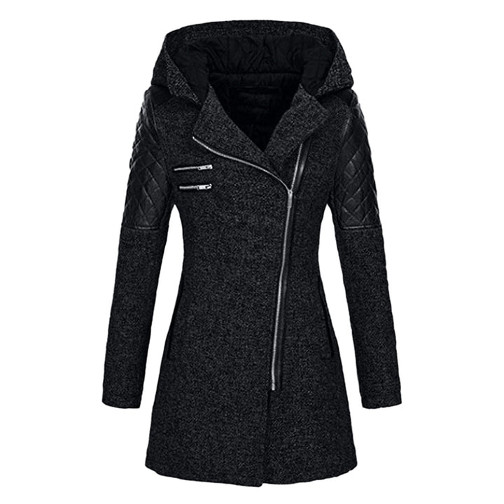 Warm Long Ladies Winter Coat - Aria-Dark Grey-S-State of Style