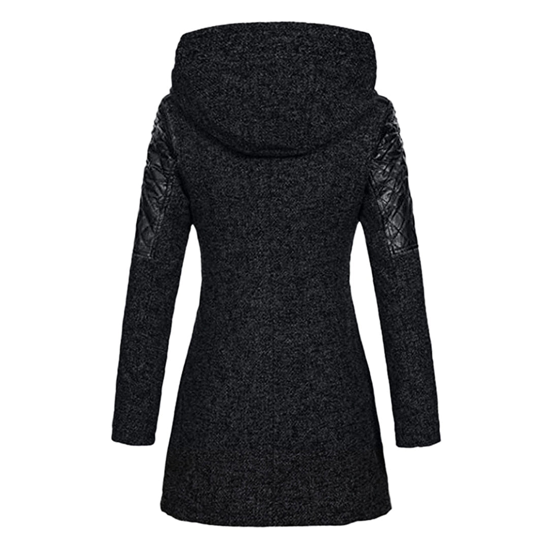 Warm Long Ladies Winter Coat - Aria-Dark Grey-S-State of Style