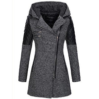 Warm Long Ladies Winter Coat - Aria-Dark Grey-S-State of Style