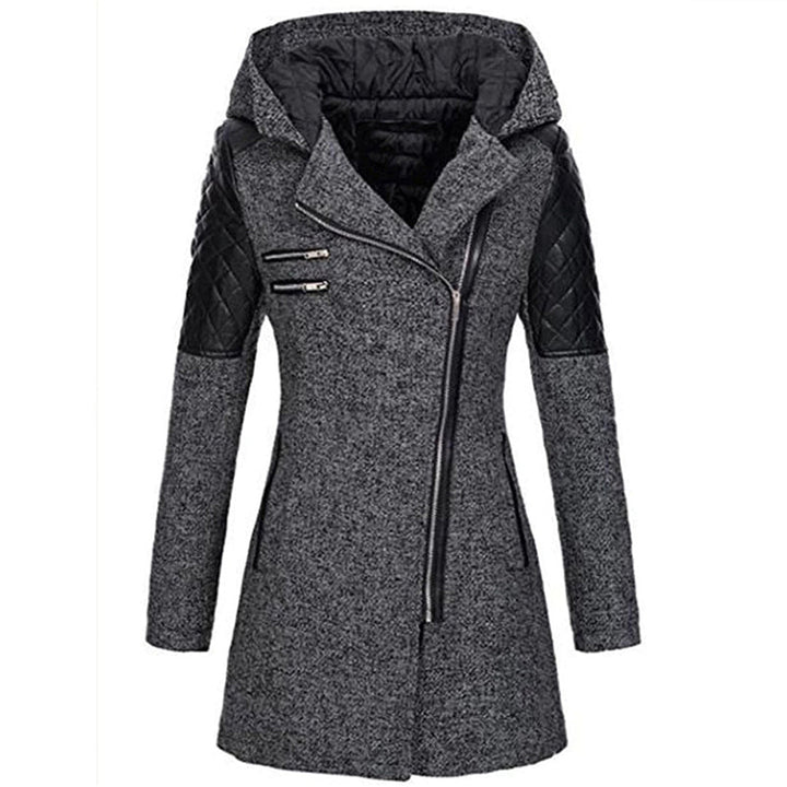 Warm Long Ladies Winter Coat - Aria-Dark Grey-S-State of Style