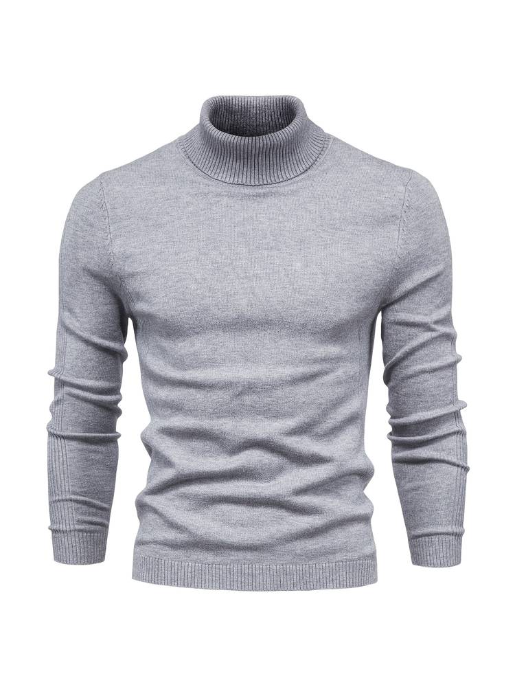 Warm Men's Turtleneck Sweater - Nordero-Grey-S-State of Style
