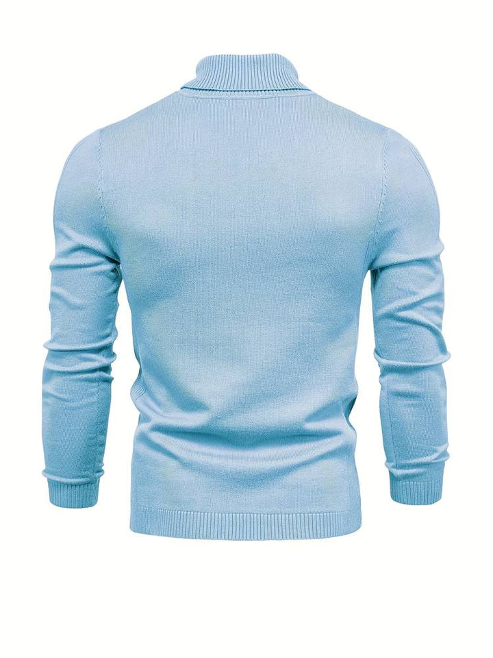 Warm Men's Turtleneck Sweater - Nordero-Light Blue-S-State of Style