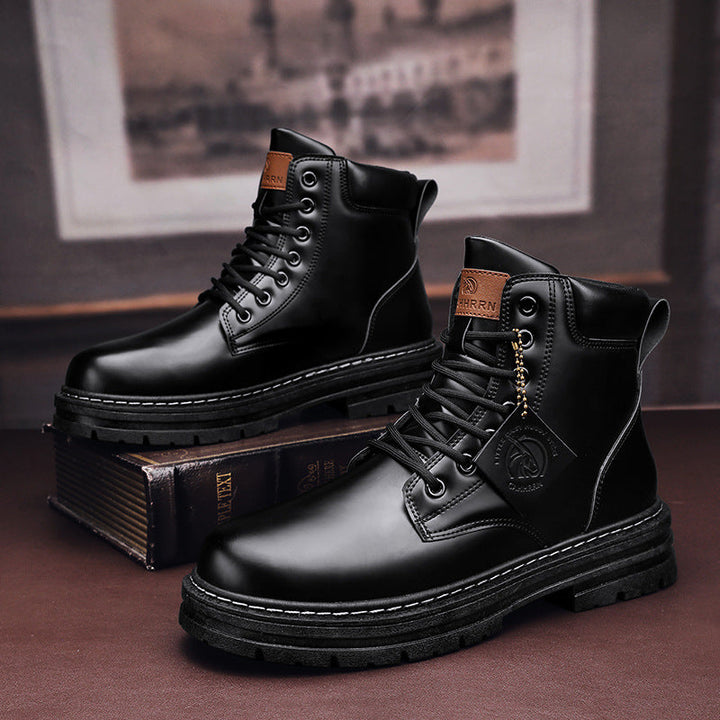 Warm Men's Winter Boots - Thane-Black-6-State of Style