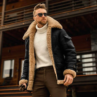 Warm Men's Winter Jacket - Viktor-Black-S-State of Style