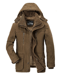 Warm Men's Winter Jacket with Fleece - Everest-Coffee-M-State of Style