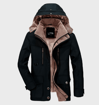 Warm Men's Winter Jacket with Hood - Andreas-M-Khaki-State of Style