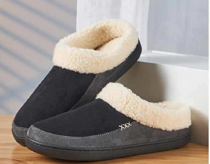Warm Men's Winter Slippers - Lars-Black-7-7.5-State of Style