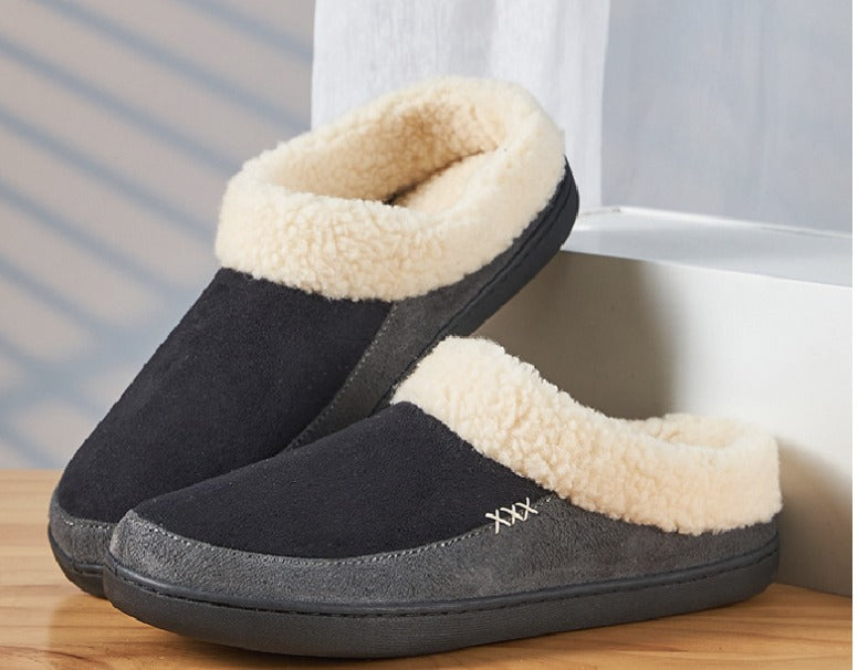 Warm Men's Winter Slippers - Lars-Black-7-7.5-State of Style