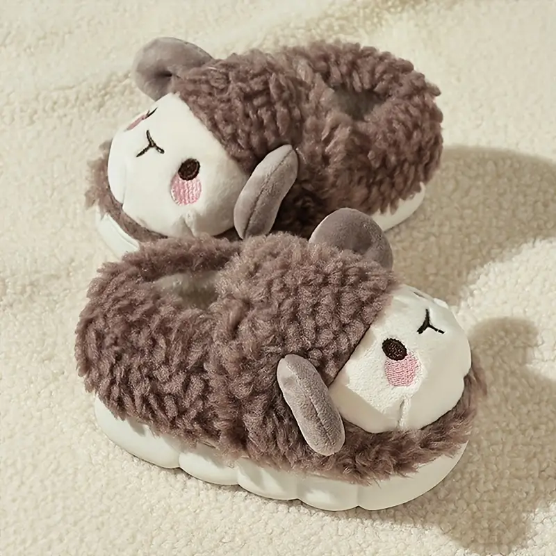 Warm non-slip slippers for toddlers – make every step soft-Brown-5-6 (13cm)-State of Style