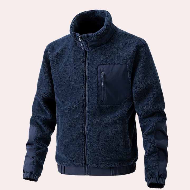 Warm Outdoor Jacket for Men - Ronan-Blue-S-State of Style