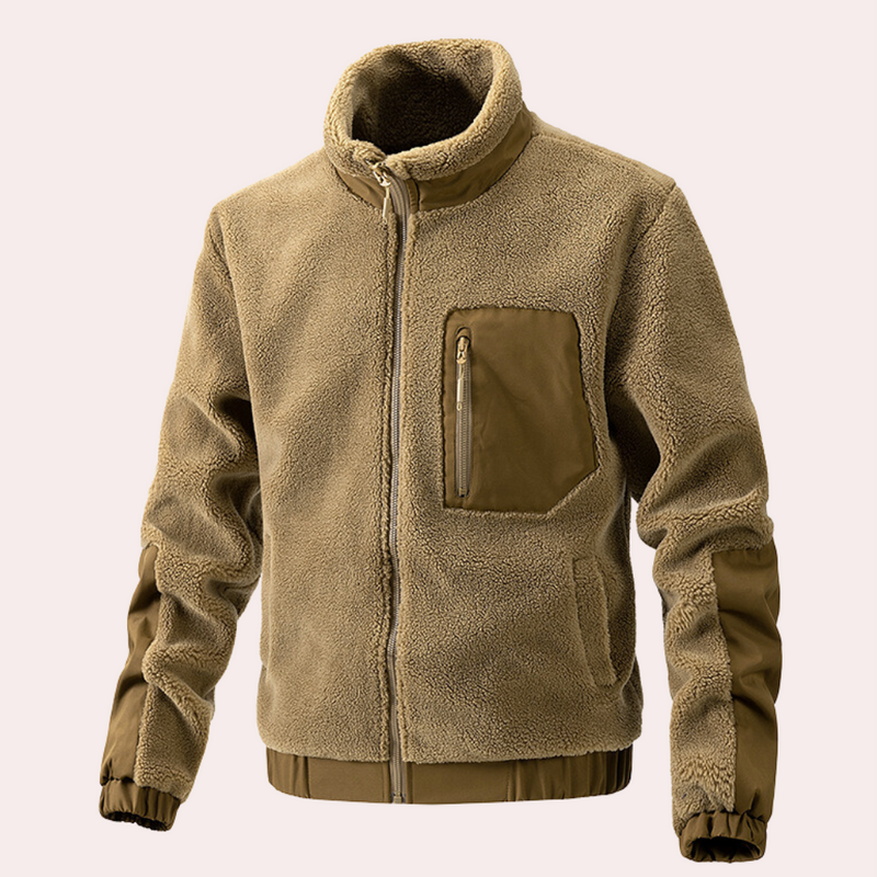Warm Outdoor Jacket for Men - Ronan-Khaki-S-State of Style