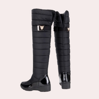 Warm Overknee Boots with Timeless Style - Sofia-Black-3-State of Style