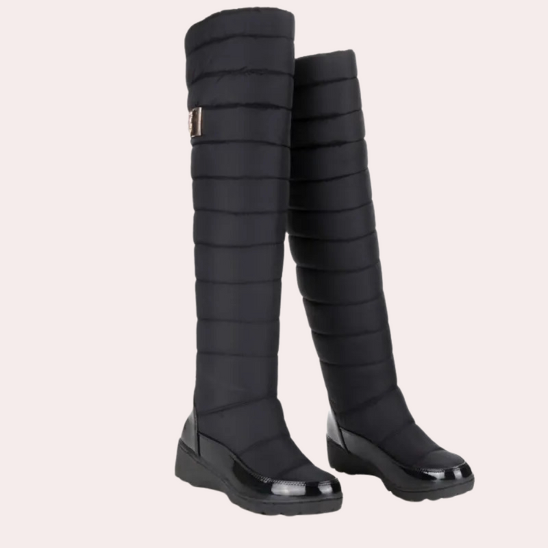 Warm Overknee Boots with Timeless Style - Sofia-Black-3-State of Style
