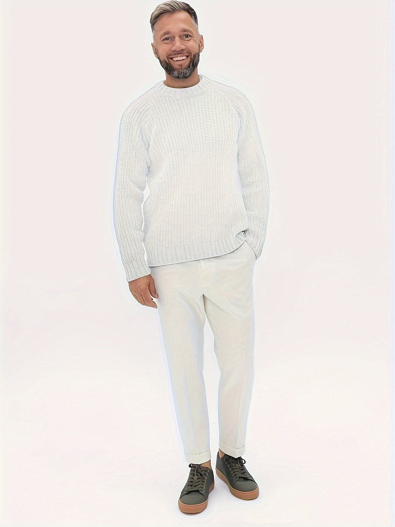 Warm Plain Knitted Sweater for Men - Elliot-Grey-XS-State of Style