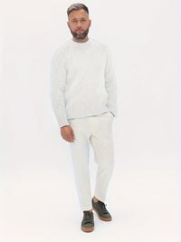 Warm Plain Knitted Sweater for Men - Elliot-White-XS-State of Style