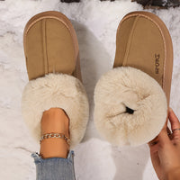Warm Plush Ladies Slippers with Non-Slip Sole - Sienna-Khaki-5-State of Style