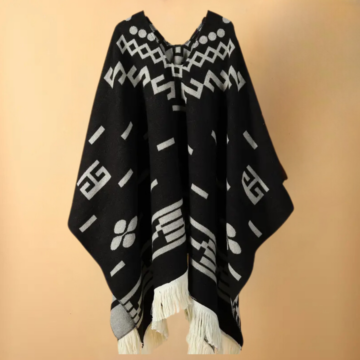 Warm Poncho for Men - Kael-Black-State of Style
