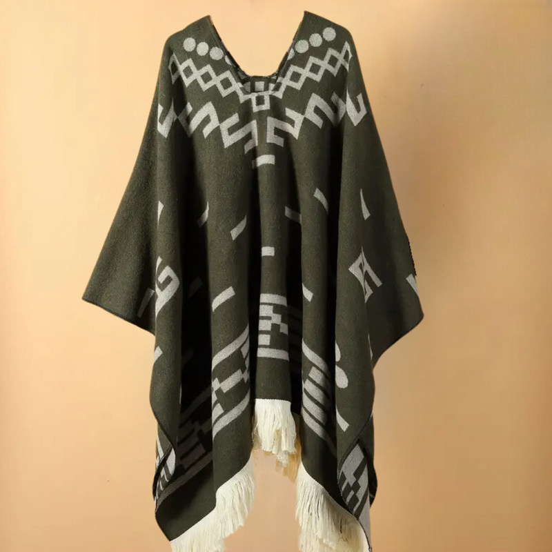 Warm Poncho for Men - Kael-Green-State of Style