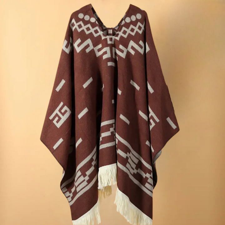 Warm Poncho for Men - Kael-Red-State of Style