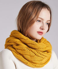 Warm Ribbed Knitted Winter Scarf - Davina-Khaki-State of Style
