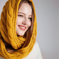 Warm Ribbed Knitted Winter Scarf - Davina-Khaki-State of Style