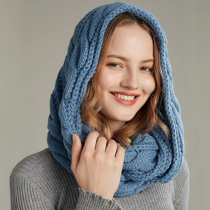 Warm Ribbed Knitted Winter Scarf - Davina-Khaki-State of Style