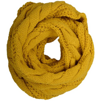 Warm Ribbed Knitted Winter Scarf - Davina-Mustard-State of Style