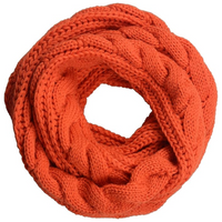 Warm Ribbed Knitted Winter Scarf - Davina-Orange-State of Style