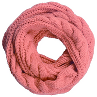 Warm Ribbed Knitted Winter Scarf - Davina-Pink-State of Style
