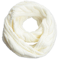 Warm Ribbed Knitted Winter Scarf - Davina-White-State of Style