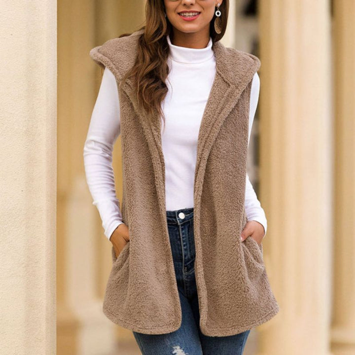 Warm Sleeveless Fleece Jacket | Comfortable & Versatile-Brown-S-State of Style