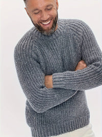 Warm Solid Knitted Jumper for Men - Elliot-Grey-XS-State of Style