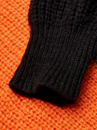 Warm Sweater with Collar - Lorena-Orange-S-State of Style