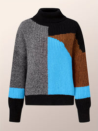 Warm Sweater with Collar - Lorena-Orange-S-State of Style