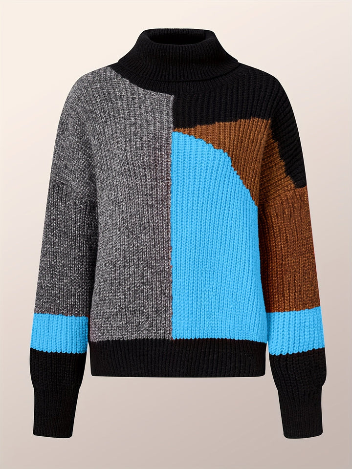 Warm Sweater with Collar - Lorena-Orange-S-State of Style