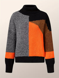 Warm Sweater with Collar - Lorena-Orange-S-State of Style