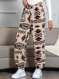 Warm Sweatpants with Aztec Print - Amira-S-State of Style