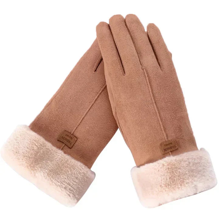 Warm Sweden Ladies' Gloves - VelvTouch-Brown-1-State of Style