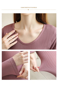 WARM THERMAL UNDERWEAR SET - SHAPING THERMAL CLOTHING FOR WOMEN-1 Set Silver-State of Style