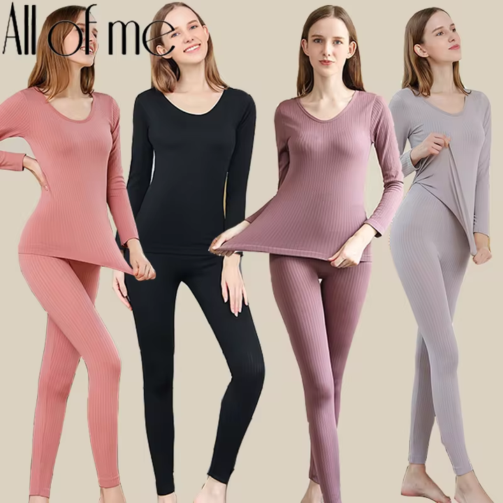 WARM THERMAL UNDERWEAR SET - SHAPING THERMAL CLOTHING FOR WOMEN-1 Set Silver-State of Style