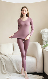 WARM THERMAL UNDERWEAR SET - SHAPING THERMAL CLOTHING FOR WOMEN-1 Set Silver-State of Style