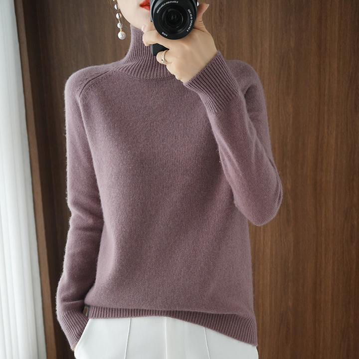 Warm Turtleneck for Women - Celeste-Purple-S-State of Style