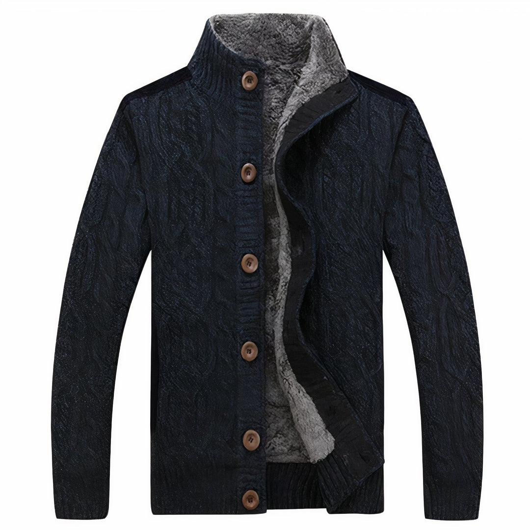 Men's Knitted Cardigan with Warm Lining – Tobias